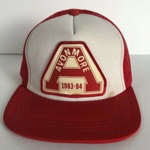 Vintage Trucker Hat Mesh Avonmore 1983-84 80s Cap Snapback Logo Patch w/ Defect